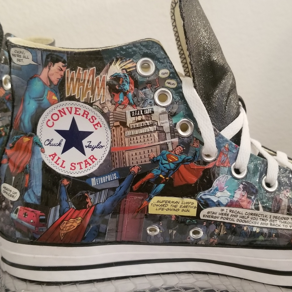 Revamped Superman Comic Book Converse View 4